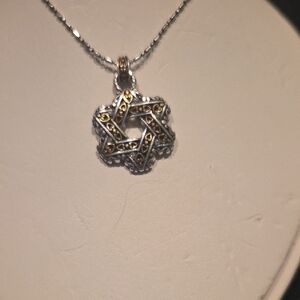 Brighton Gold & Silver Star Knot Pendant Necklace